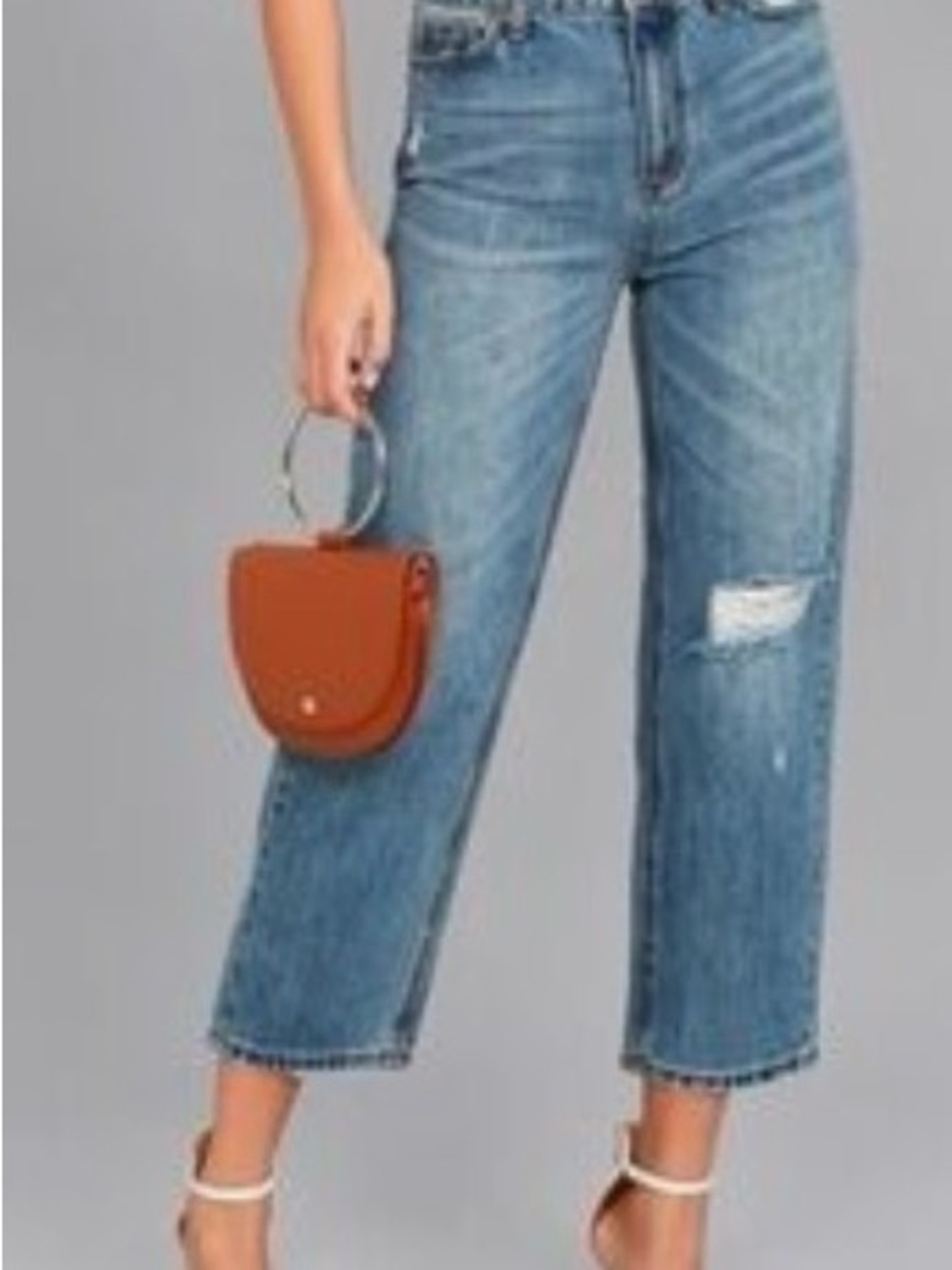 Evidnt Malibu Girlfriend Cropped Distressed Jean
